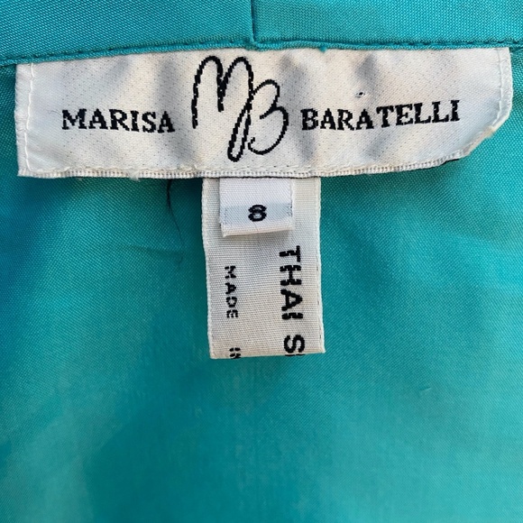 Marisa Baratelli 100% Thai Silk 3/4 Sleeve Button Down Jacket Blouse Size 8 - Picture 9 of 15
